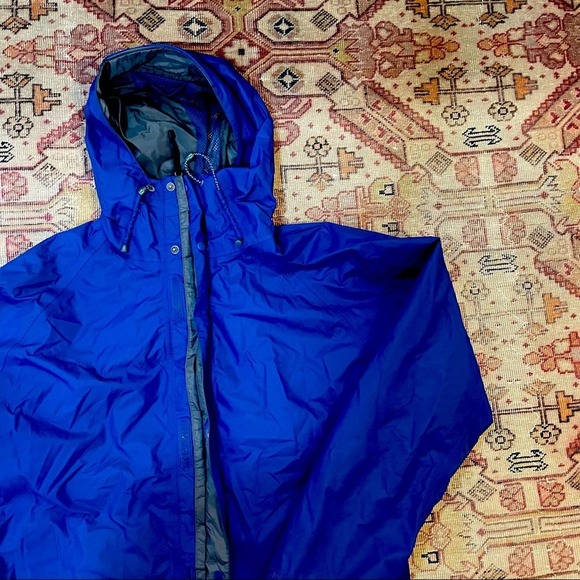 L.L. Bean Other - L.L. Bean Mens Blue Windbreaker Hooded Jacket